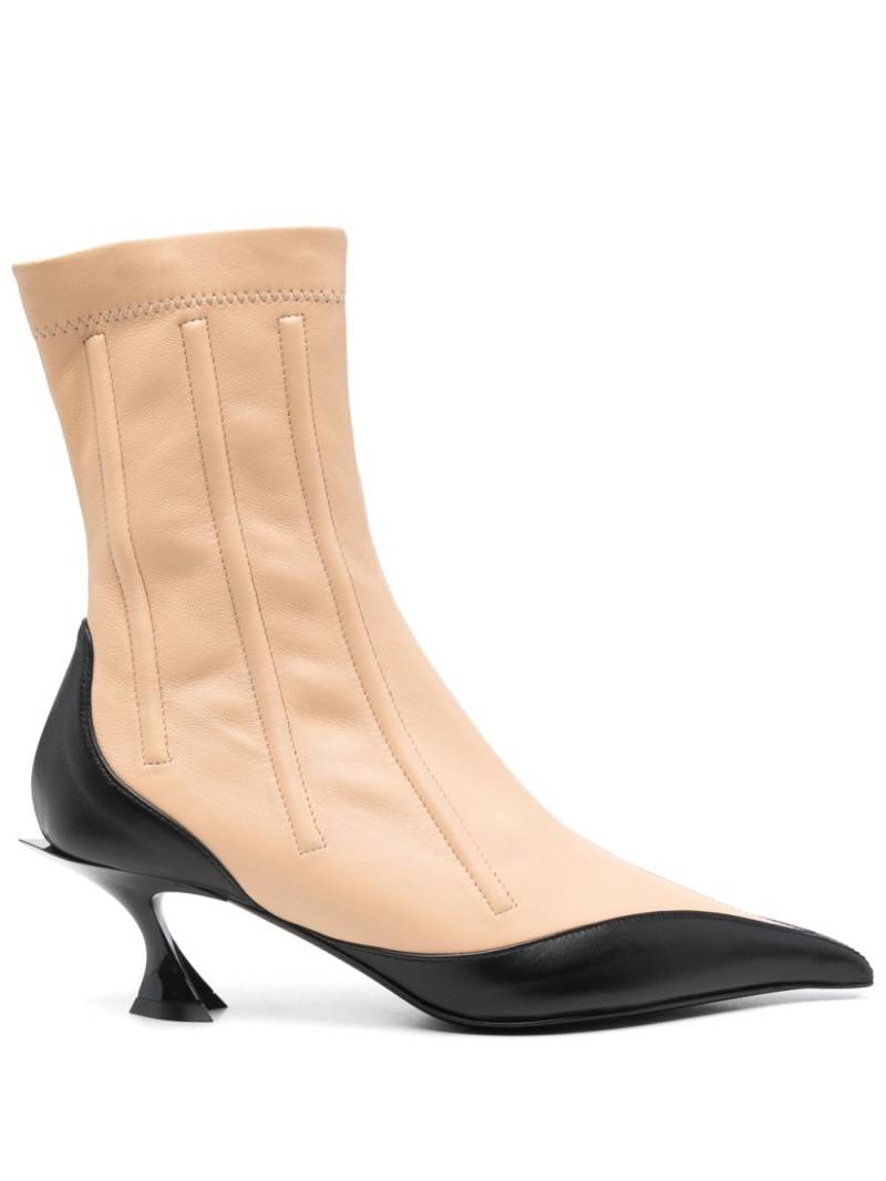 Mugler 55mm Fang ankle boots - Neutrals von Mugler