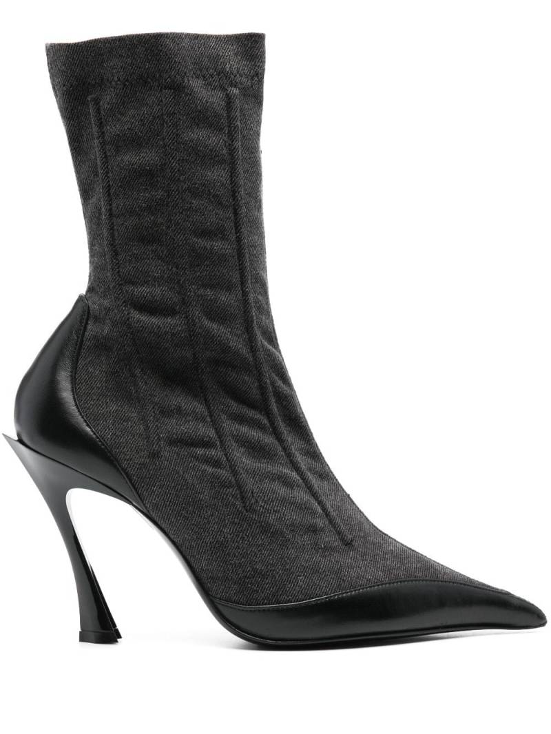 Mugler 95mm corset boots - Black von Mugler