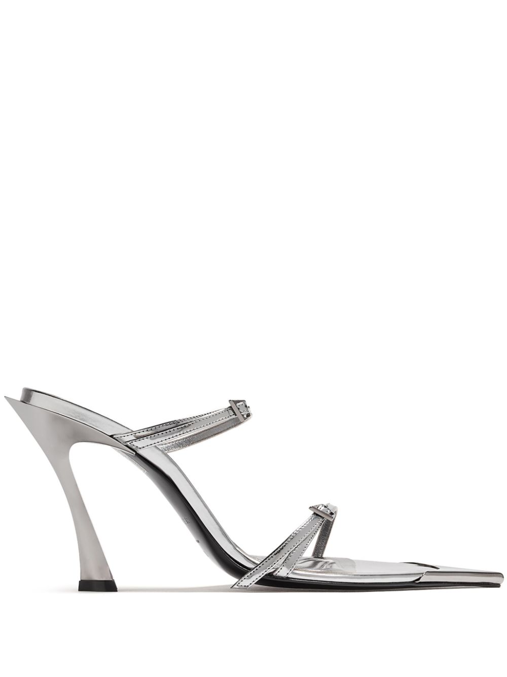 Mugler 95mm leather sandals - Silver von Mugler