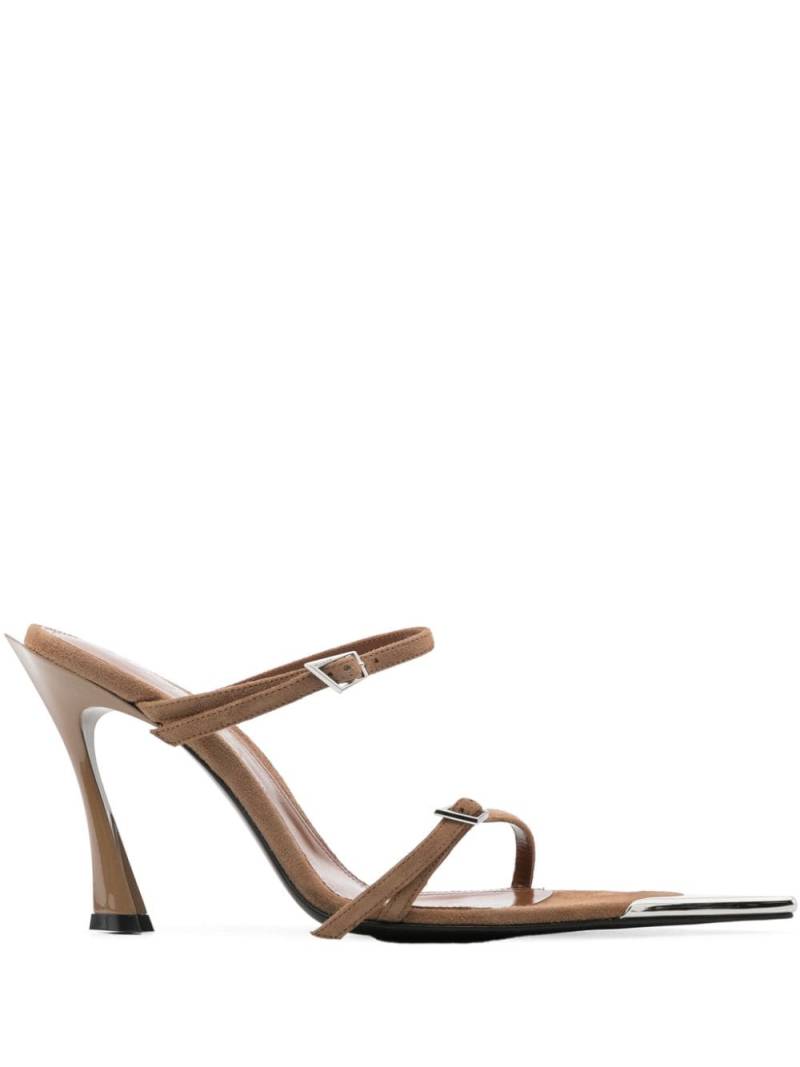 Mugler 95mm suede sandals - Brown von Mugler