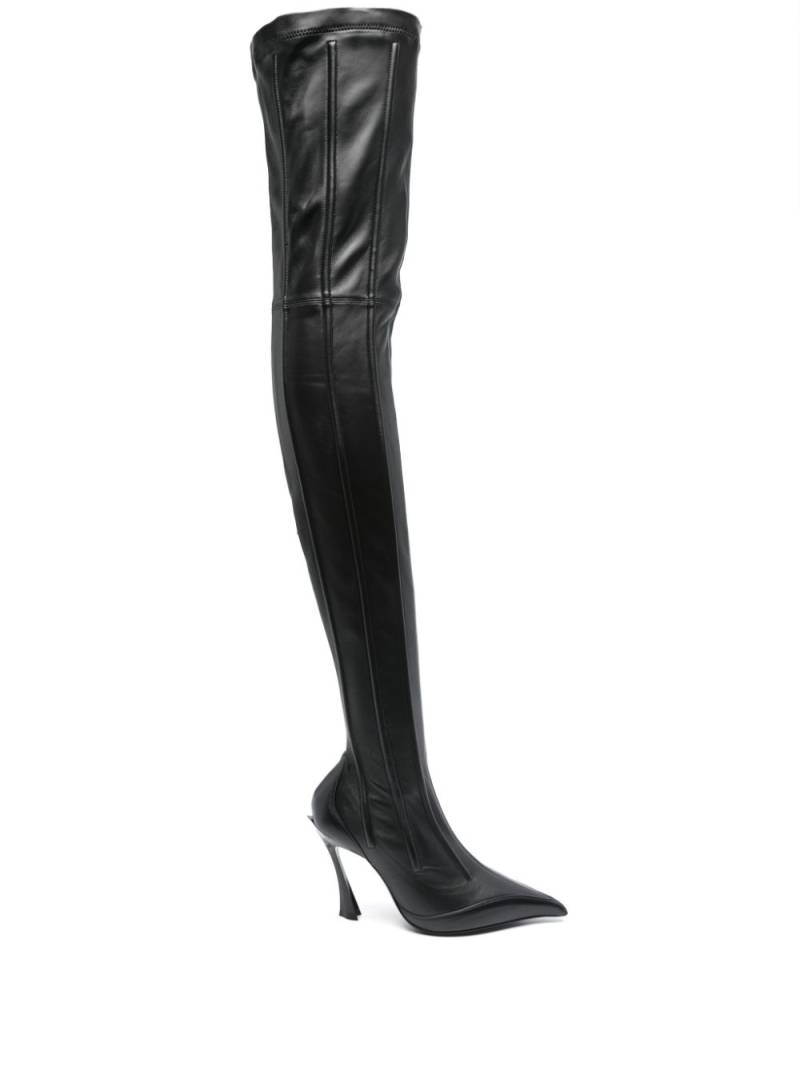 Mugler 95mm thigh-high boots - Black von Mugler