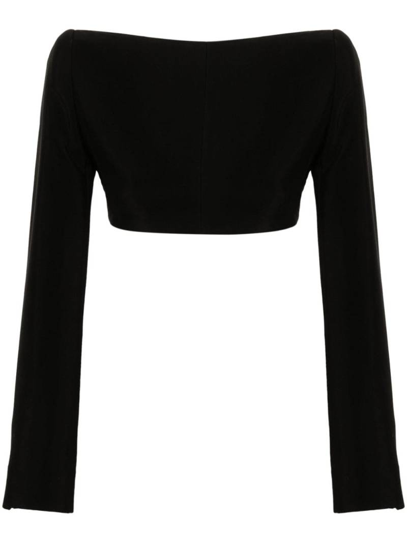 Mugler Backless cropped jacket - Black von Mugler