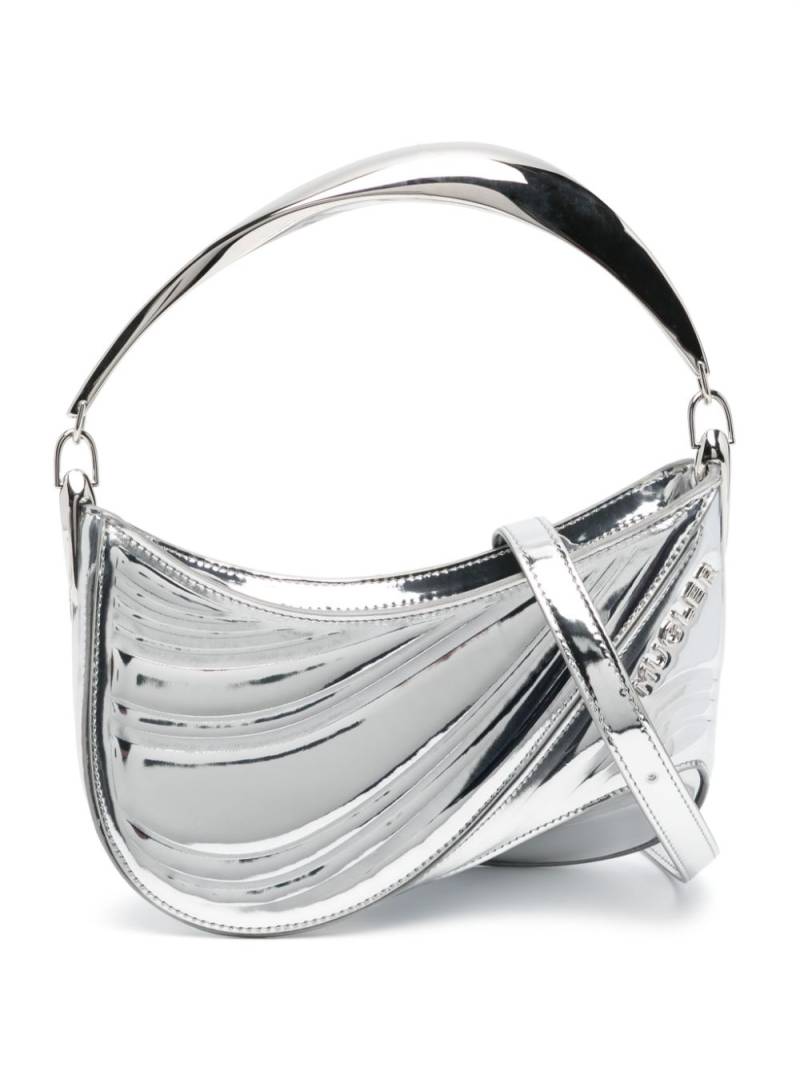 Mugler Curve 01 shoulder bag - Silver von Mugler