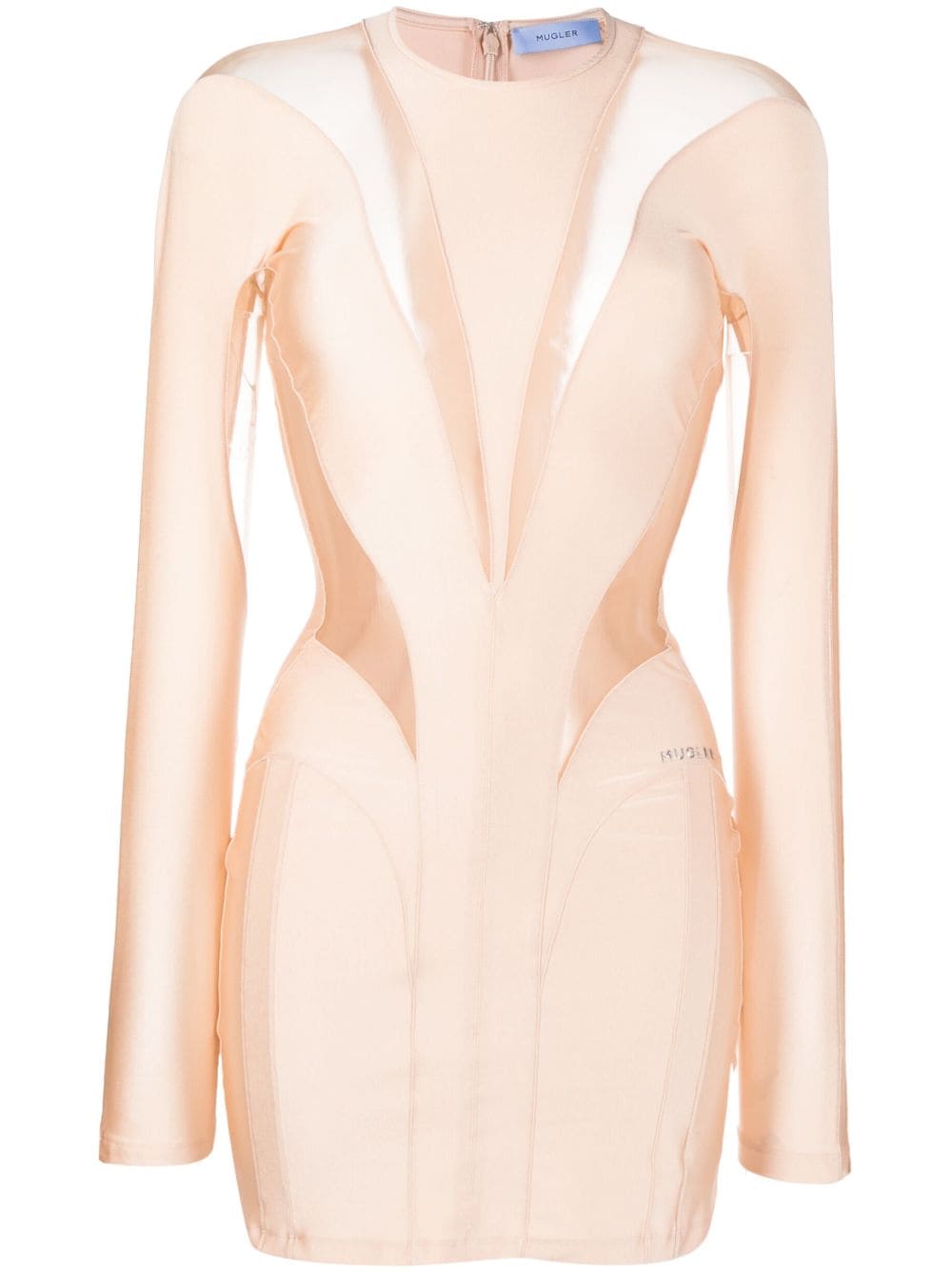 Mugler Illusion panelled minidress - Neutrals von Mugler