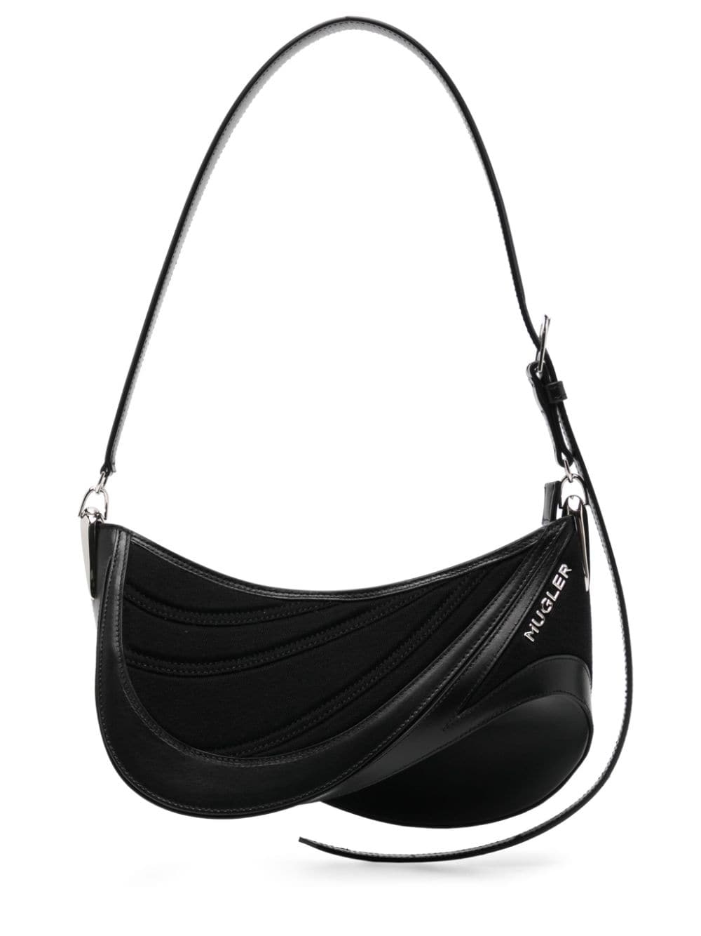 Mugler Spiral Curve 01 shoulder bag - Black von Mugler