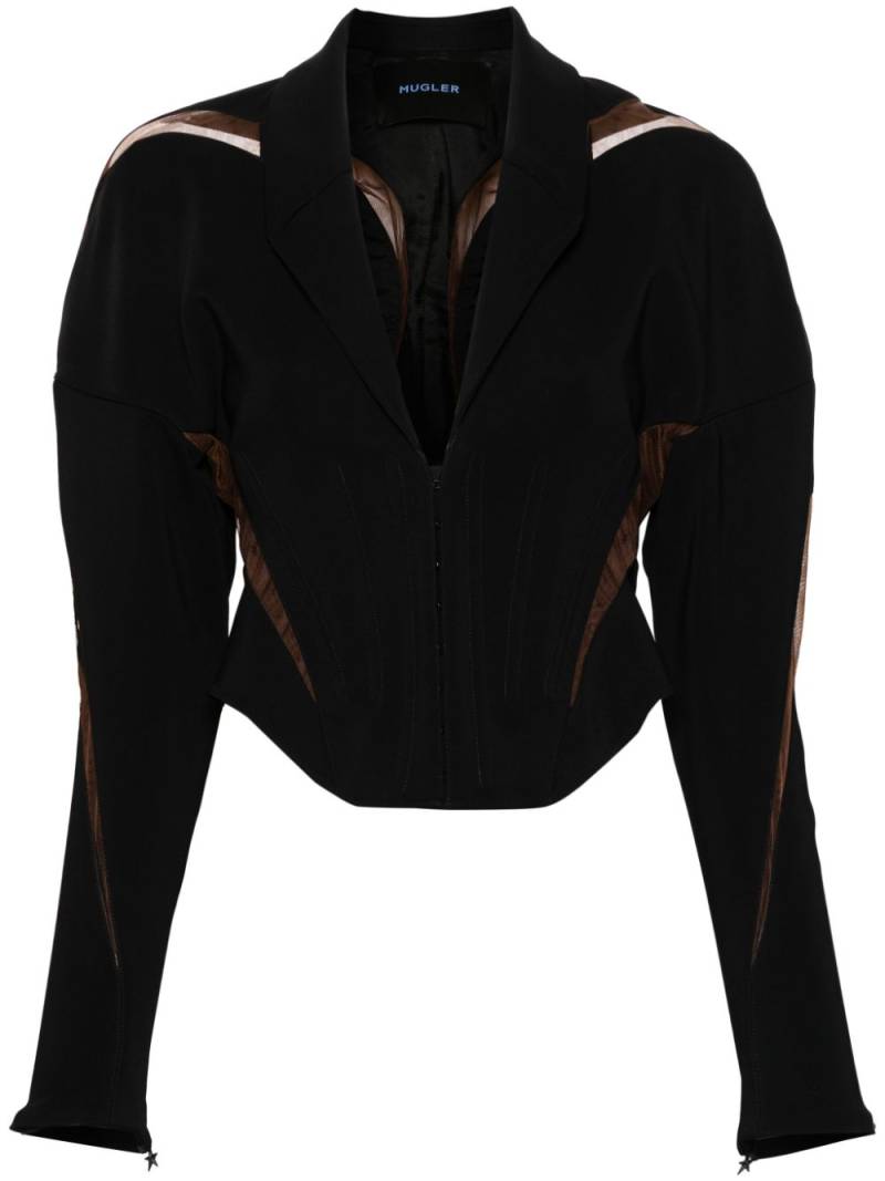 Mugler Spiral Illusion jacket - Black von Mugler