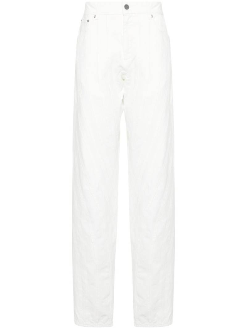 Mugler Spiral baggy jeans - White von Mugler