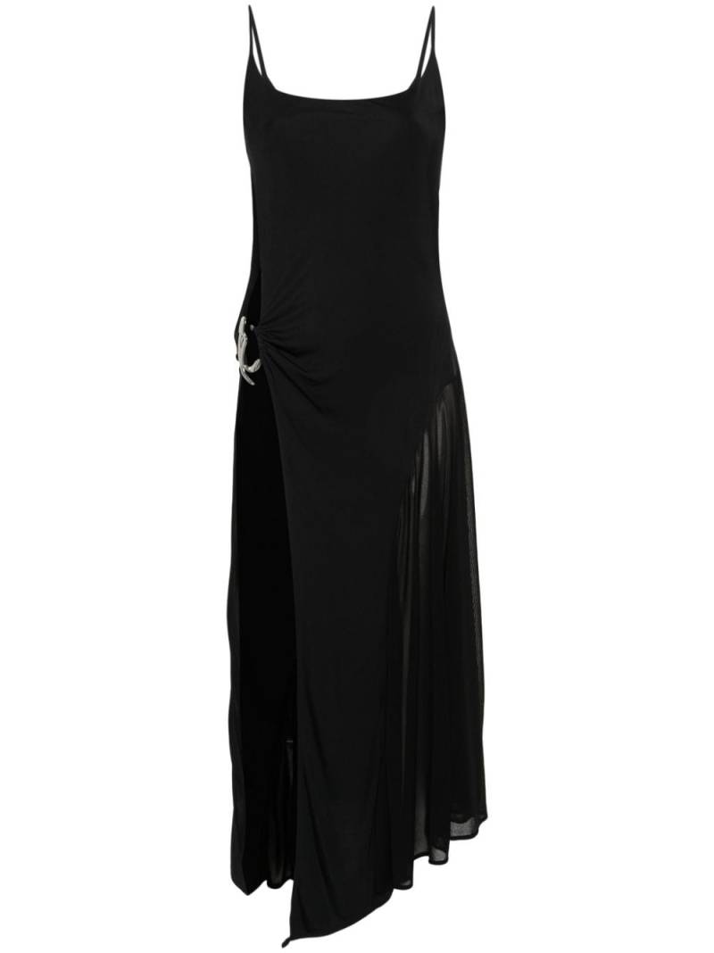 Mugler asymmetric maxi dress - Black von Mugler