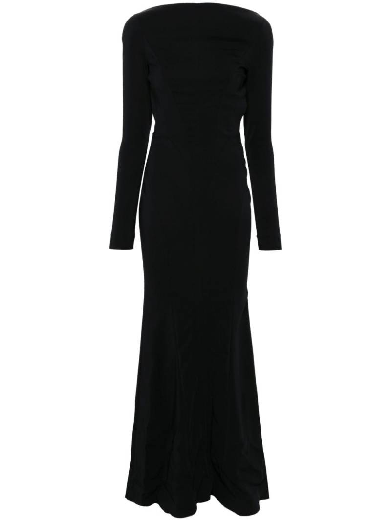 Mugler backless crepe gown - Black von Mugler