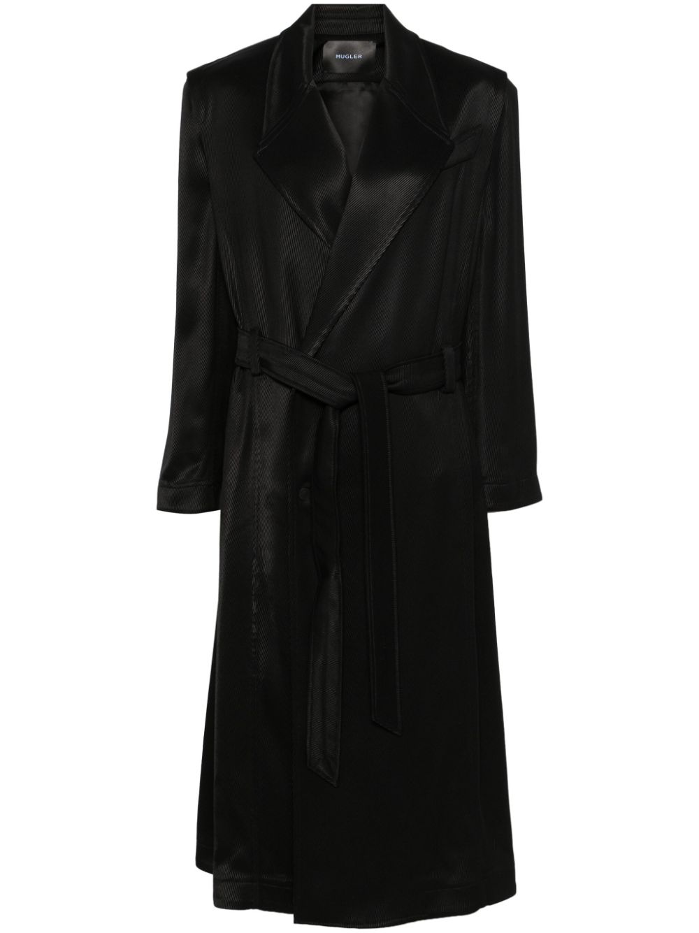 Mugler belted coat - Black von Mugler