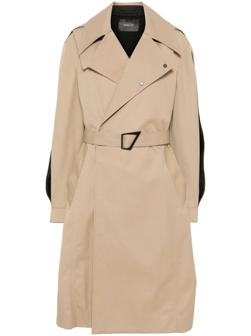 Mugler belted trench coat - Neutrals von Mugler