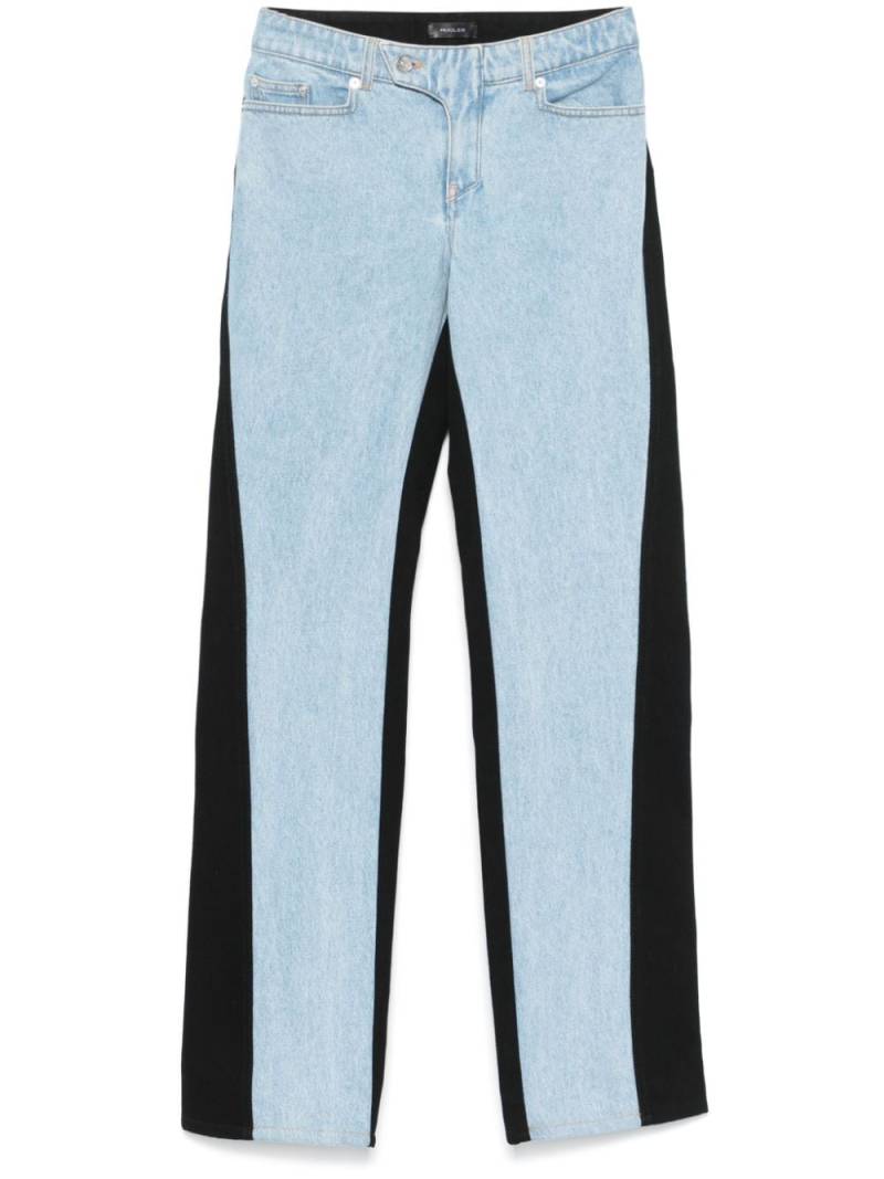 Mugler bi-color straight-leg jeans - Blue von Mugler