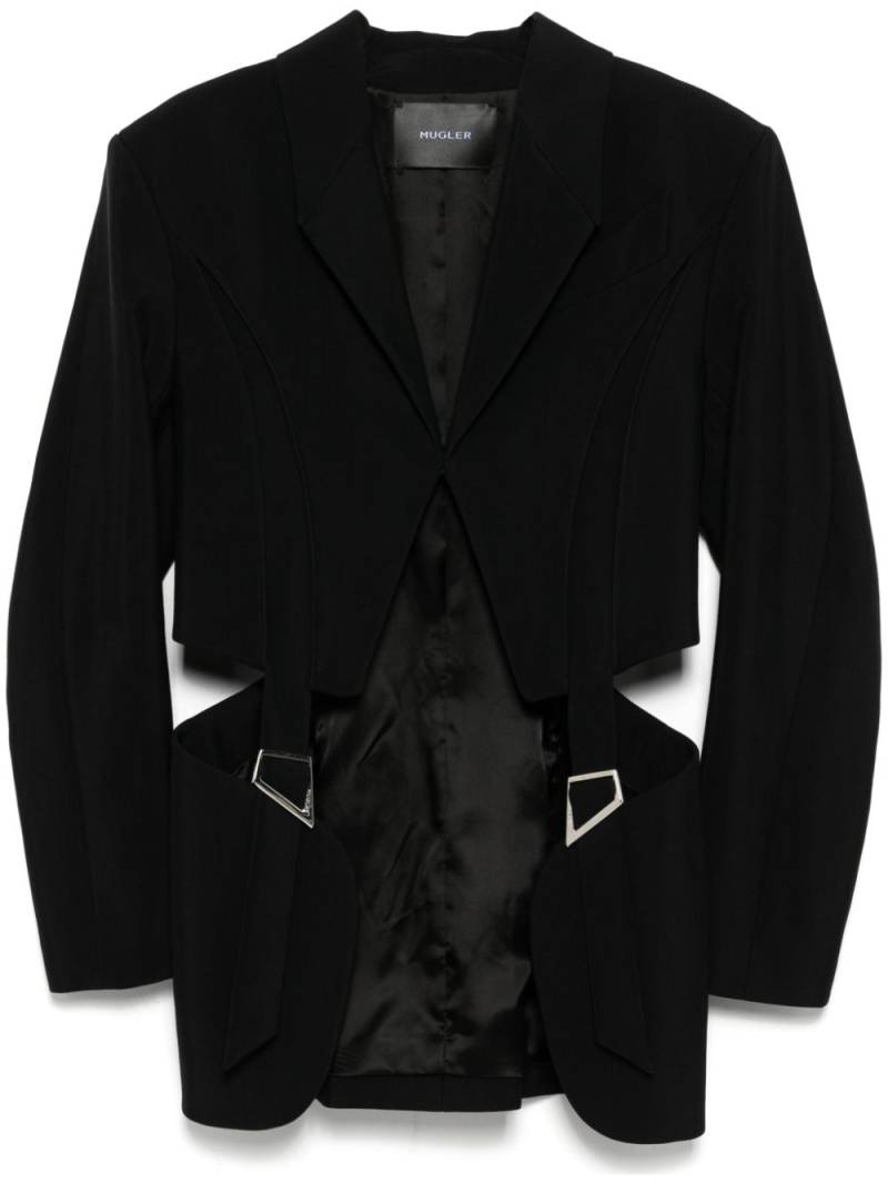 Mugler buckled tailored blazer - Black von Mugler