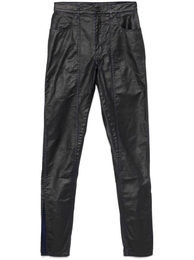 Mugler coated-finish trousers - Blue von Mugler