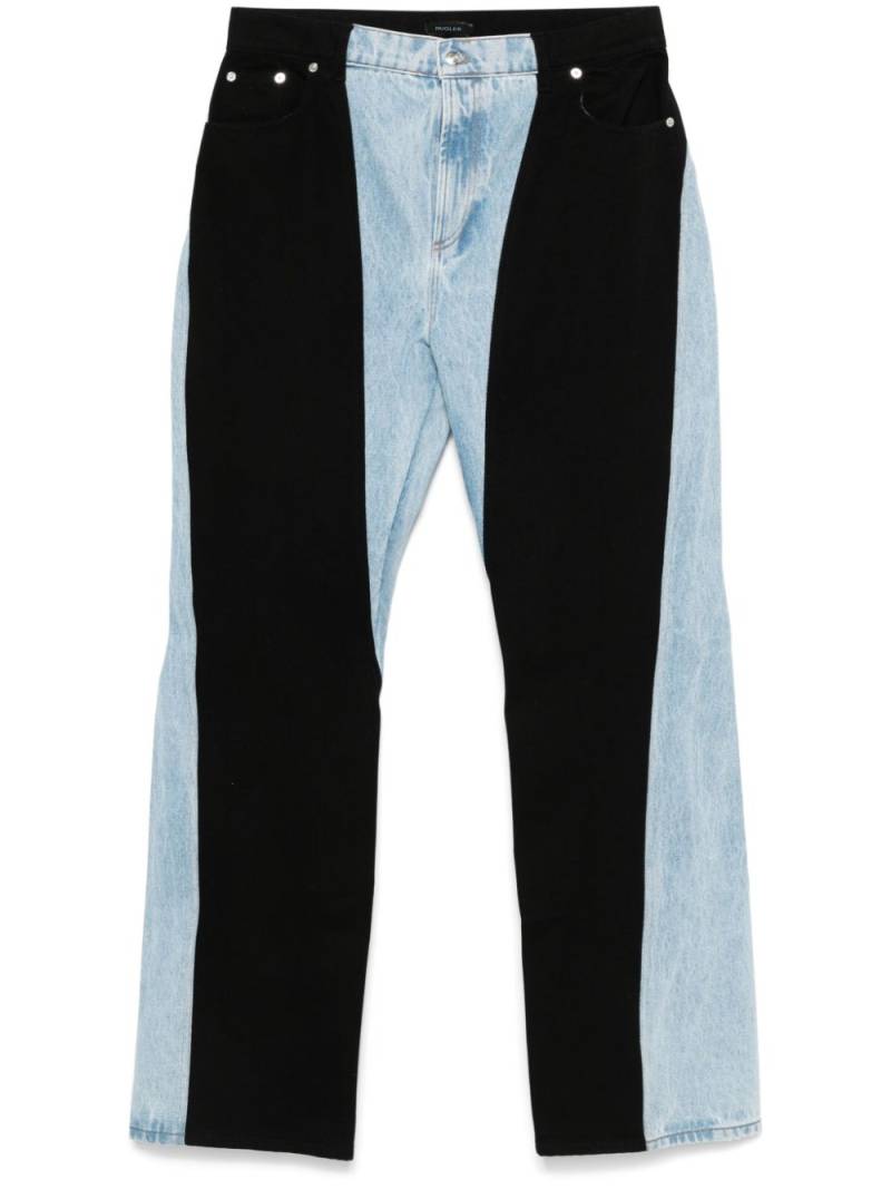 Mugler colourblock straight-leg jeans - Blue von Mugler