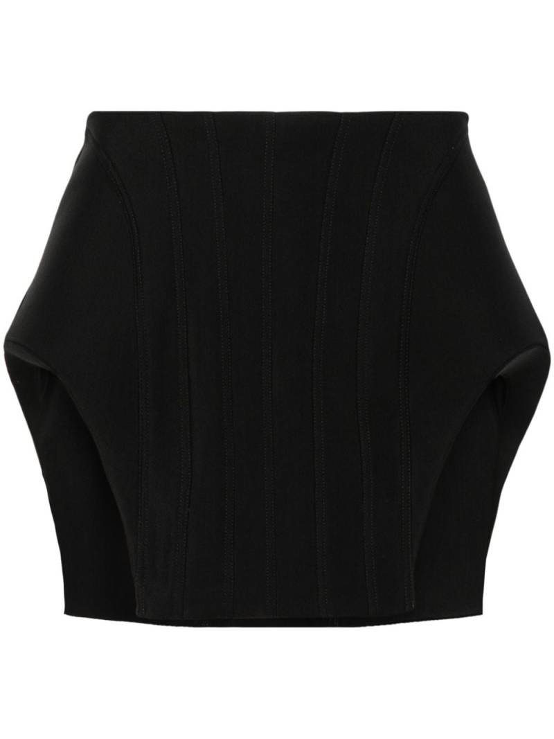 Mugler corset-inspired mini skirt - Black von Mugler