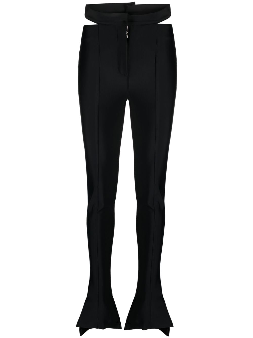 Mugler cut-out flared trousers - Black von Mugler