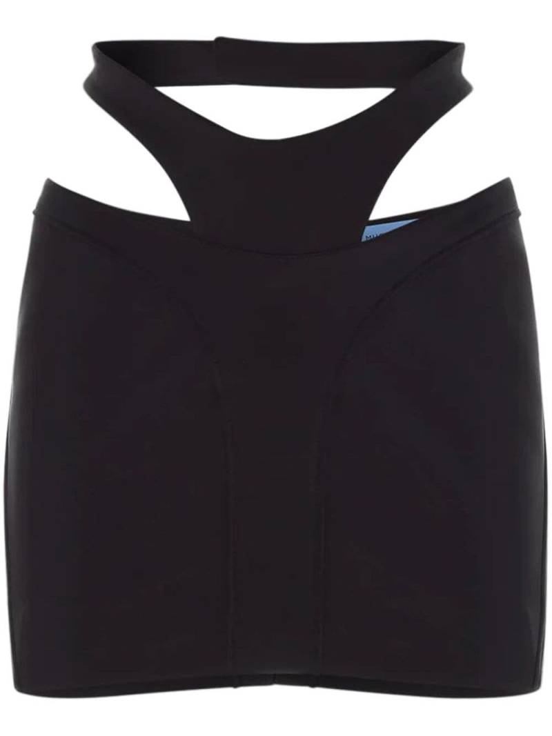 Mugler cut-out mini skirt - BLACK von Mugler