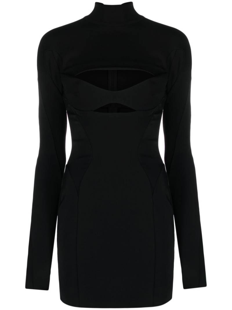 Mugler cut-out panelled minidress - Black von Mugler