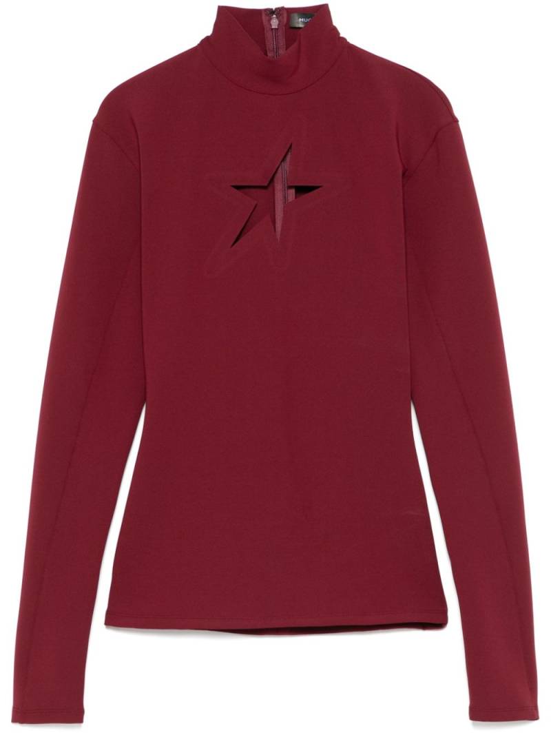 Mugler cut-out star top - Red von Mugler