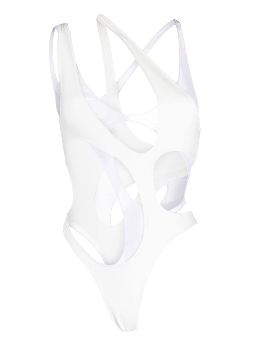 Mugler cut-out swimsuit - White von Mugler