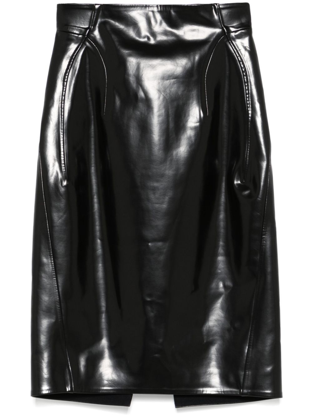 Mugler faux-leather mini skirt - Black von Mugler