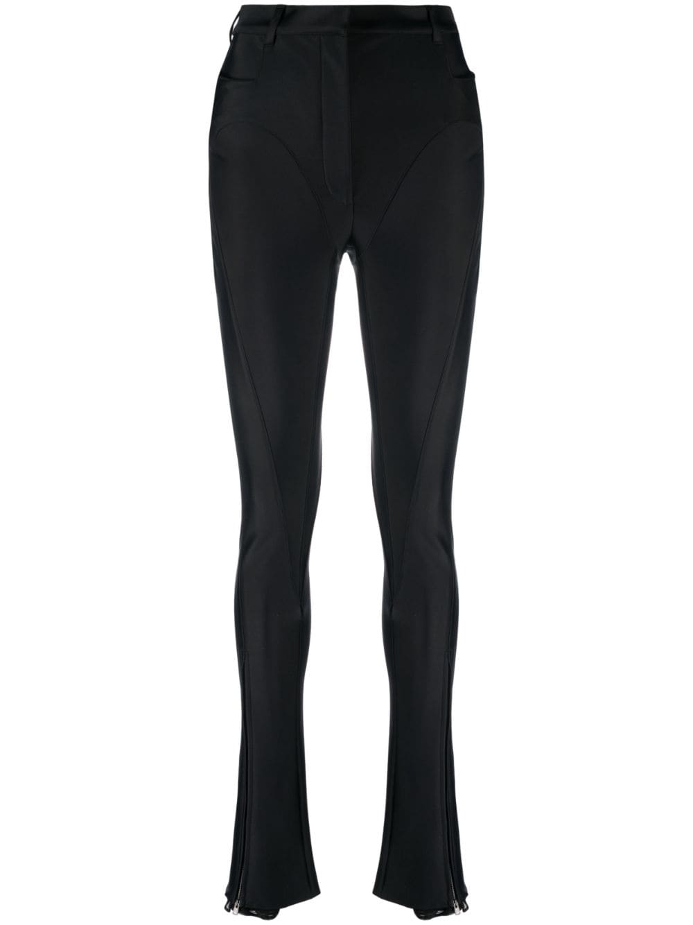 Mugler flared high-waisted trousers - Black von Mugler