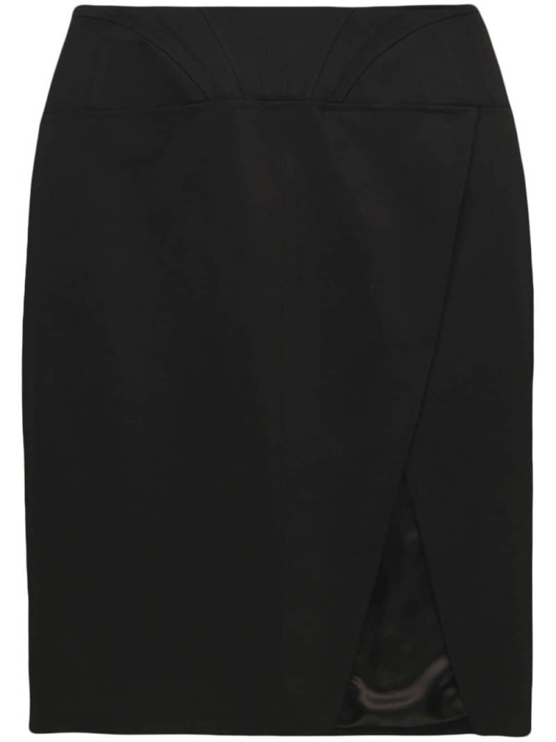 Mugler front-slit midi skirt - Black von Mugler