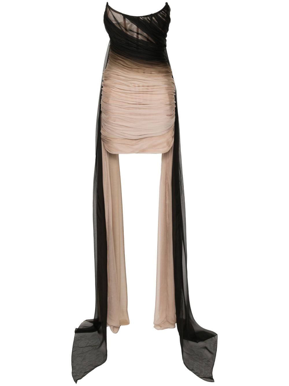 Mugler gradient corset mini dress - Black von Mugler