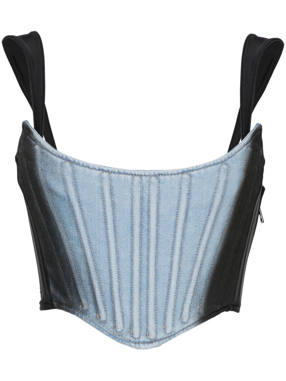 Mugler gradient-effect corset top - Black von Mugler