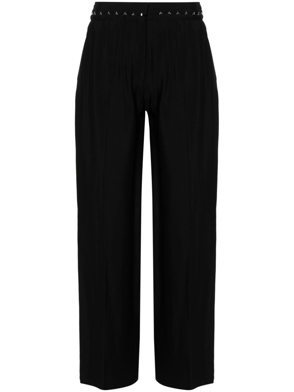 Mugler hook-eye wide trousers - Black von Mugler