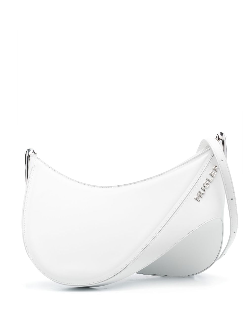 Mugler logo-plaque shoulder bag - White von Mugler