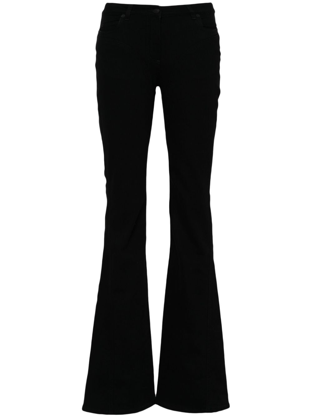 Mugler panelled flared jeans - Black von Mugler