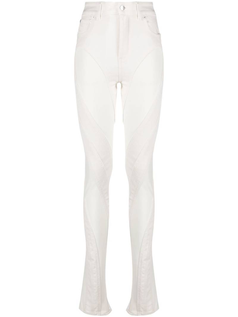 Mugler panelled skinny jeans - White von Mugler