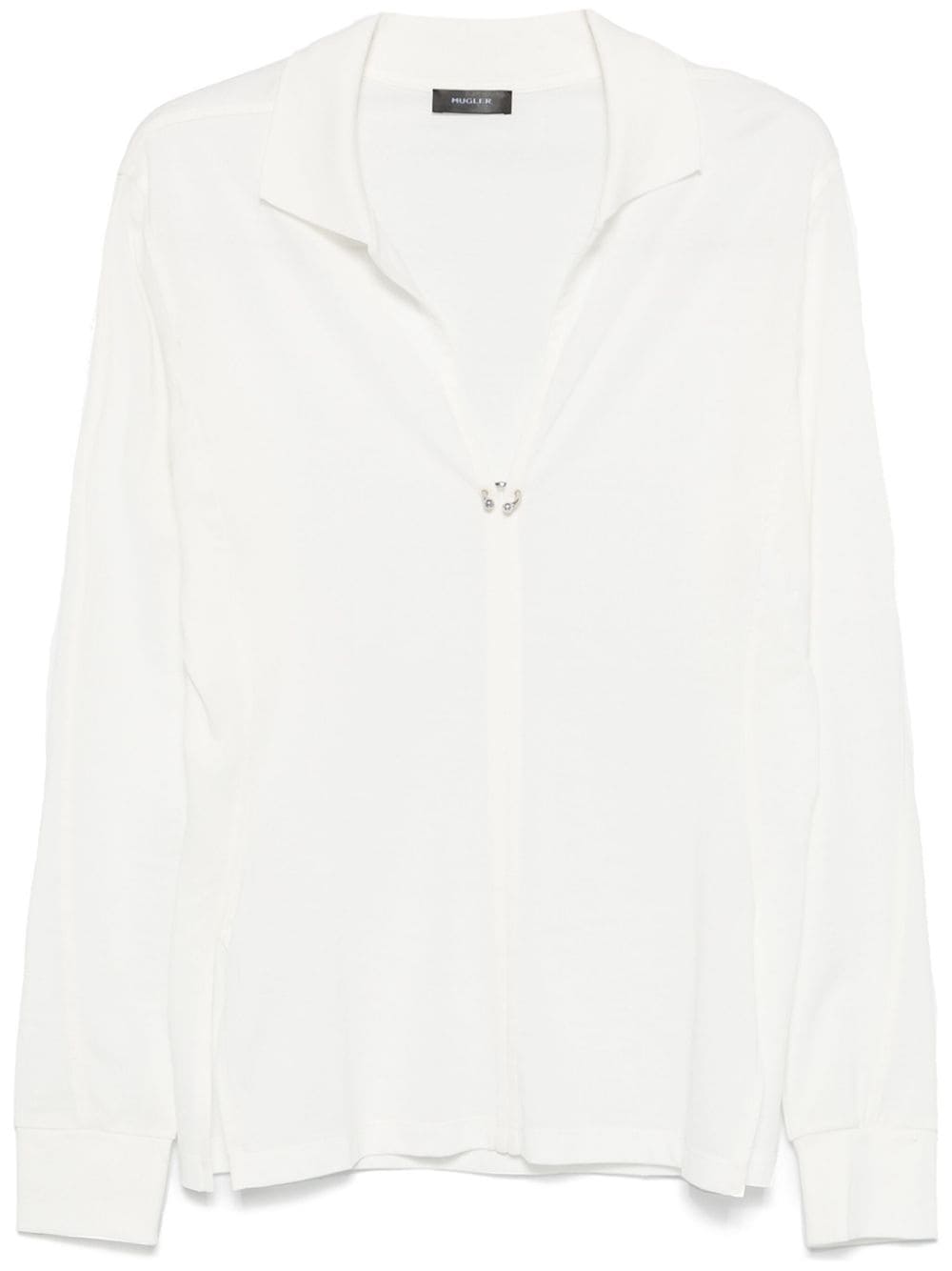 Mugler pierced polo shirt - White von Mugler