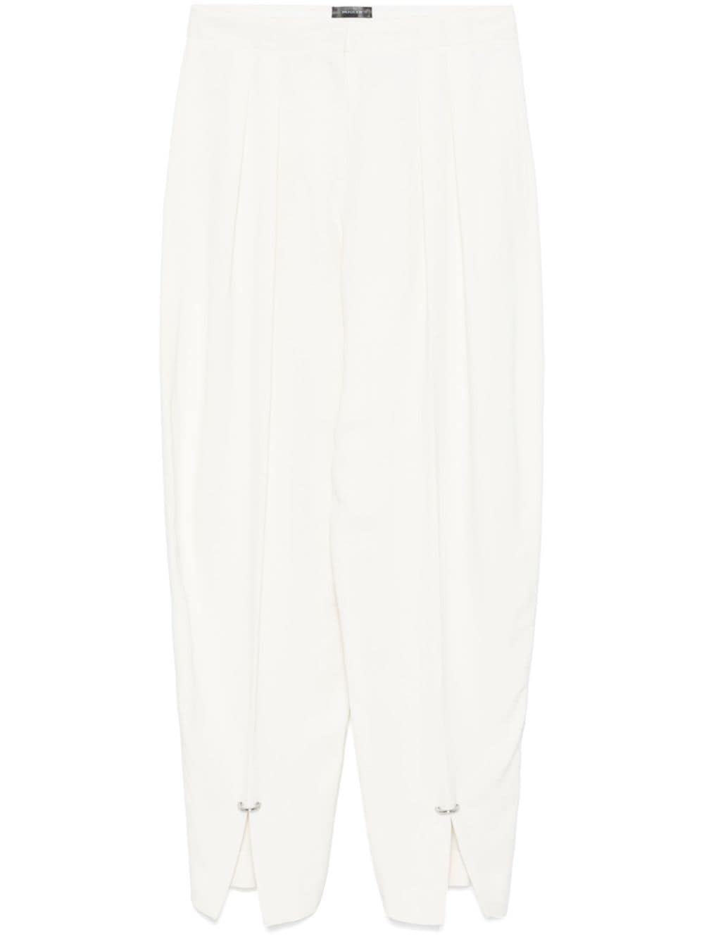 Mugler pierced tailored trousers - White von Mugler