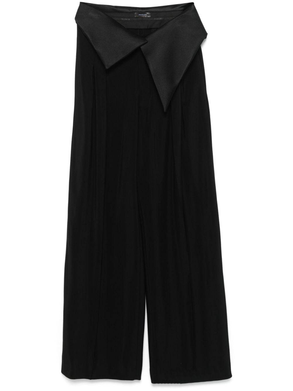 Mugler satin-cummerbund trousers - Black von Mugler