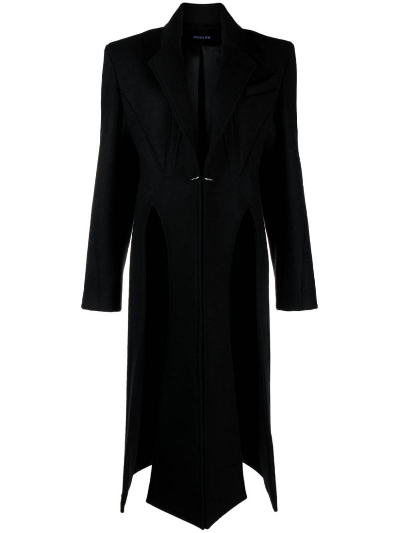 Mugler single-breasted wool coat - Black von Mugler