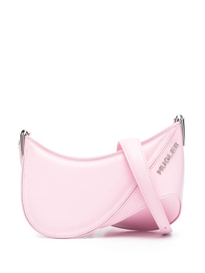 Mugler small Spiral Curve 01 embossed crossbody bag - Pink von Mugler