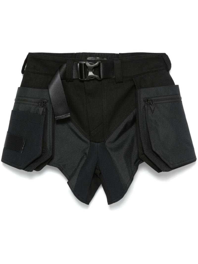 Mugler technical fabric cargo shorts - Black von Mugler