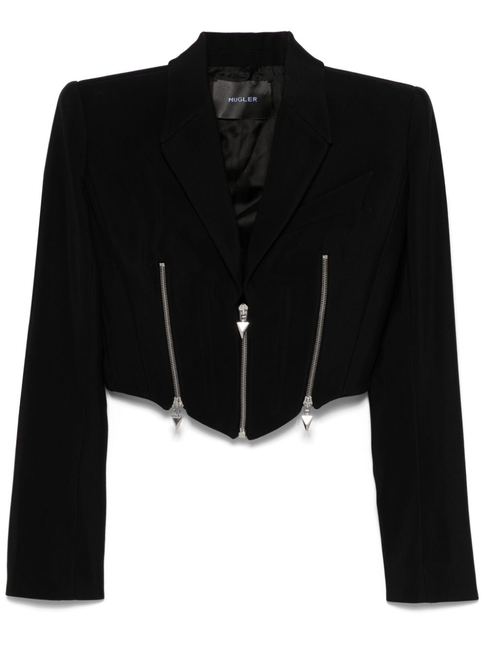 Mugler zip-up jacket - Black von Mugler