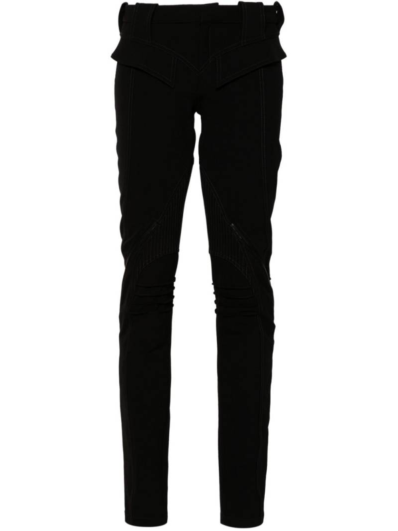 Mugler zipped scuba trousers - Black von Mugler