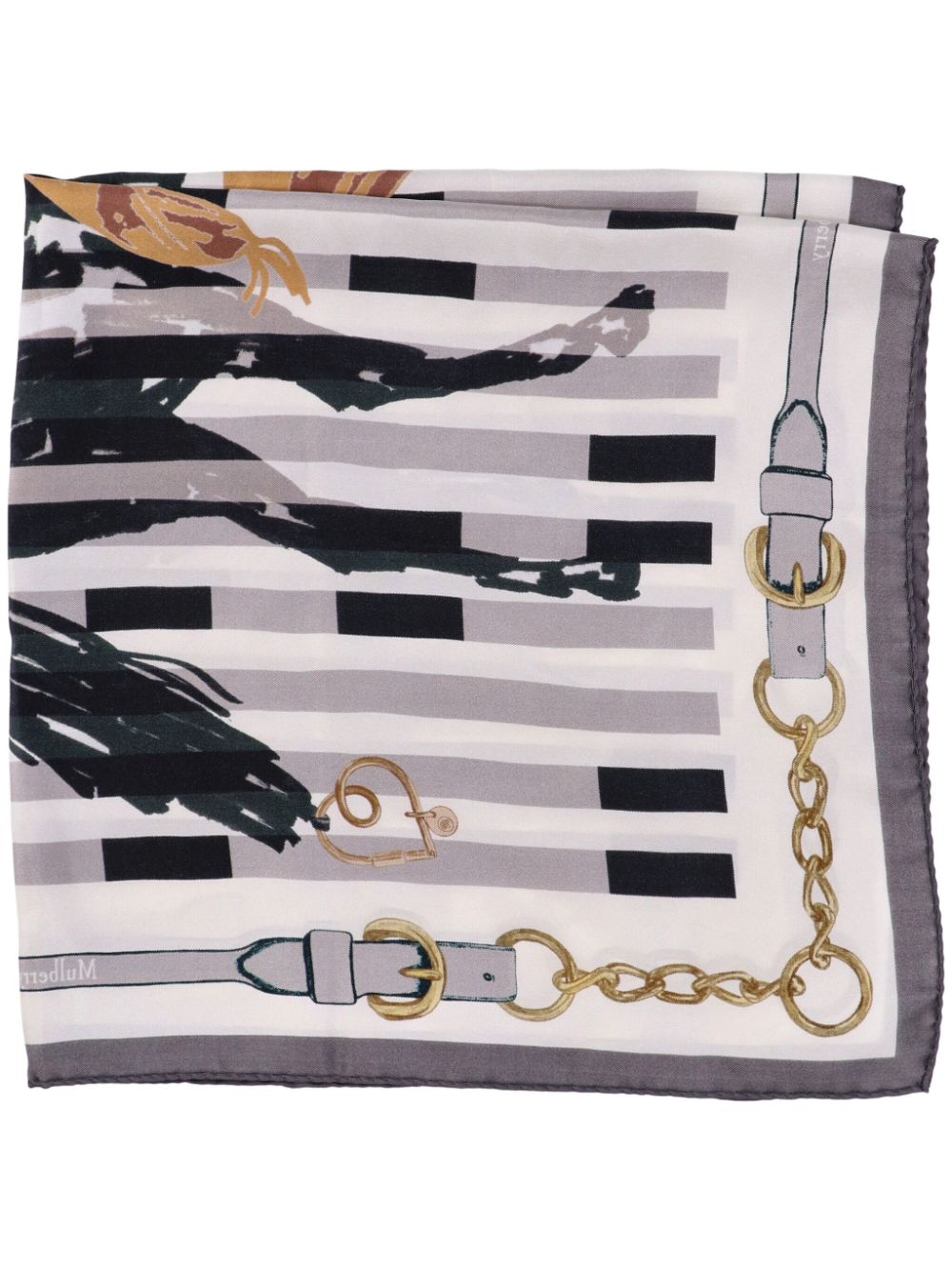 Mulberry Heritage organic-silk scarf - Neutrals von Mulberry