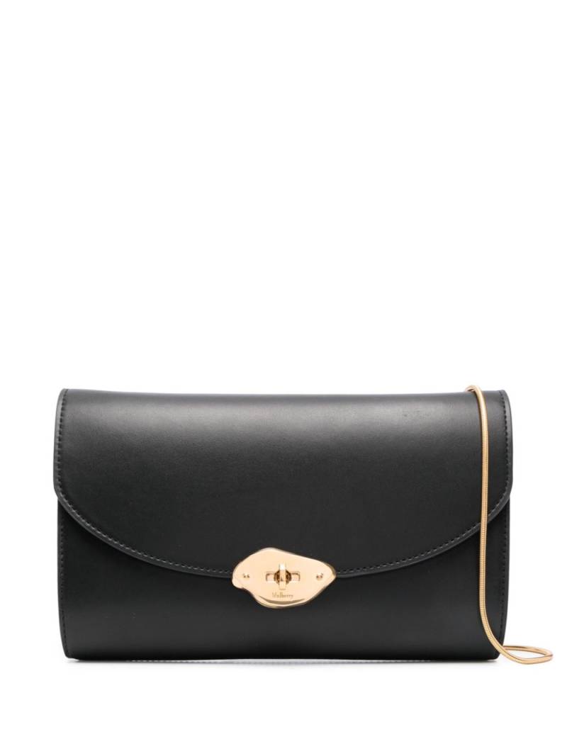 Mulberry Lana logo-engraved clutch bag - Black von Mulberry