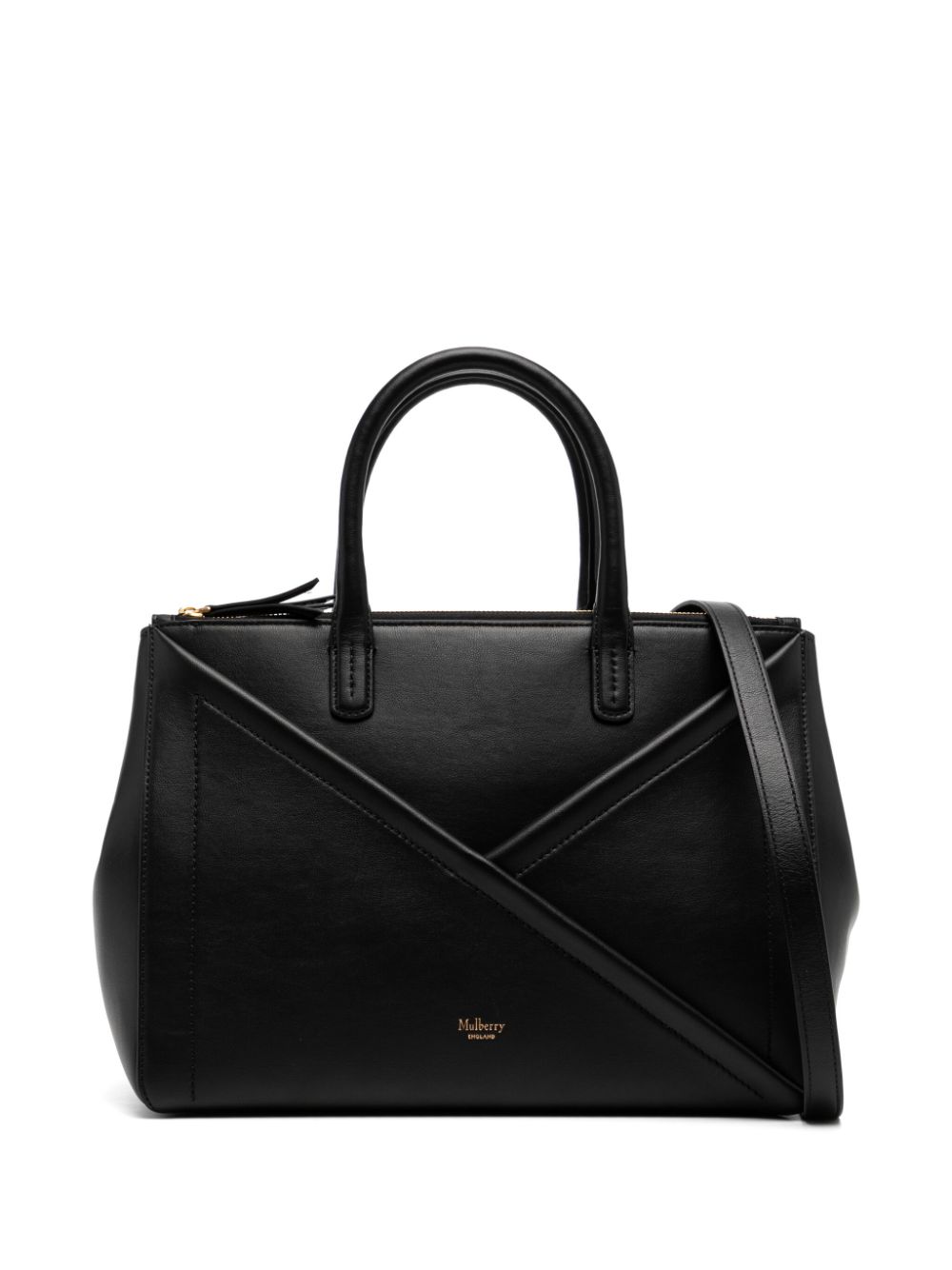 Mulberry M zipped top handle bag - Black von Mulberry