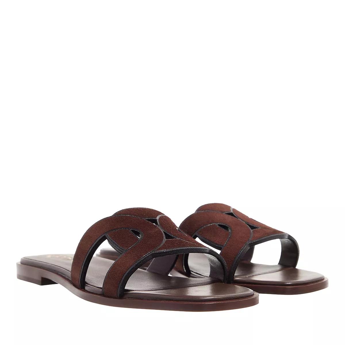 Tod's Sandalen - Flat Sandals With A Woven Pattern - Gr. 36,5 (EU) - in Braun - für Damen von TOD'S