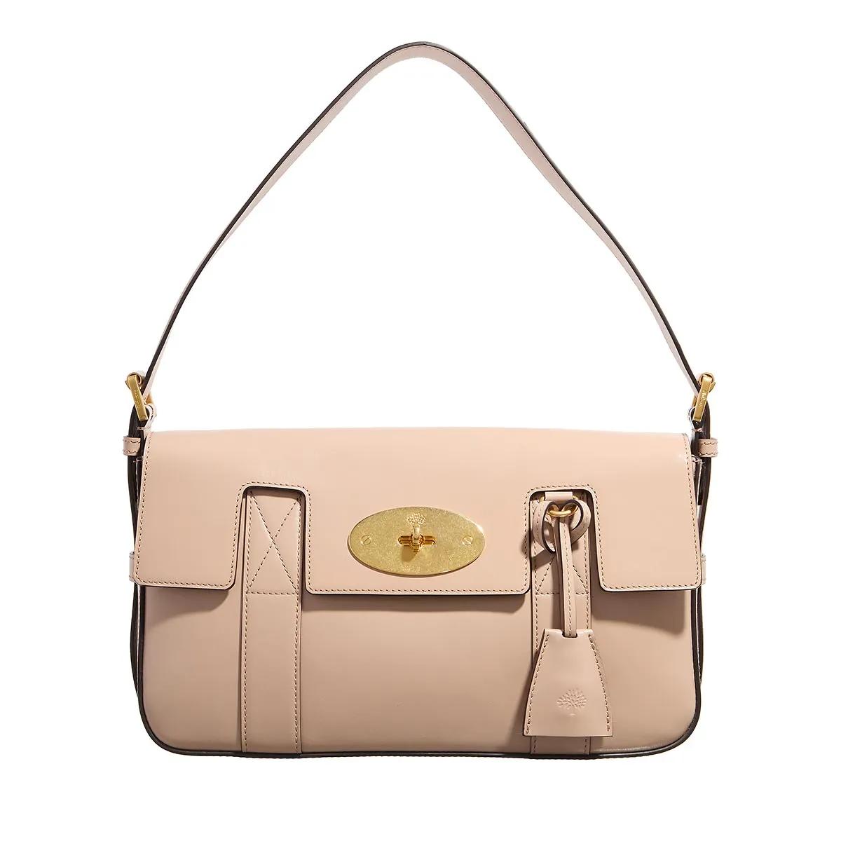 Mulberry Schultertasche - Bayswater Shiny Smooth Calf - Gr. unisize - in Beige - für Damen von Mulberry