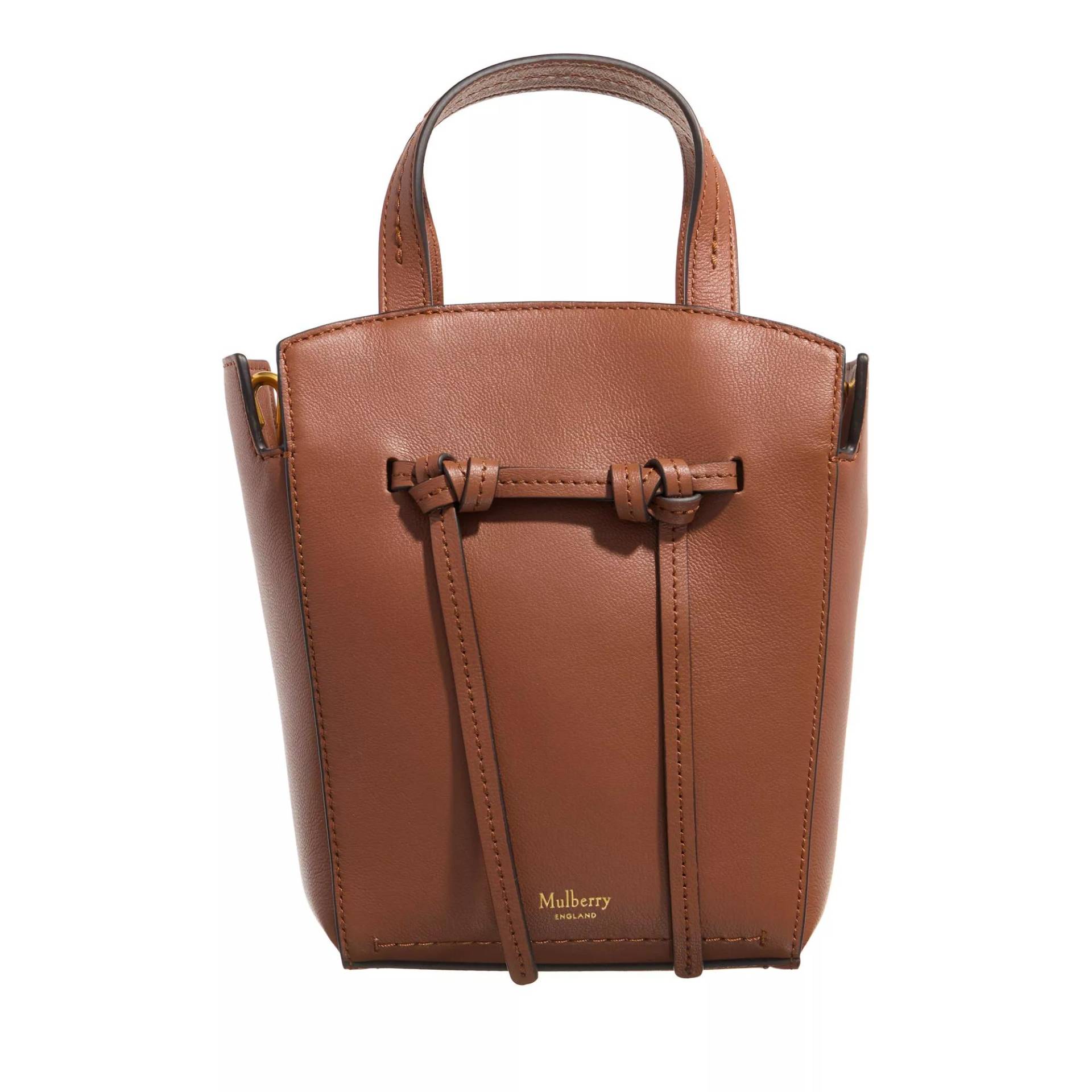 Mulberry Schultertasche - Clovelly Mini Tote Refined Calf - Gr. unisize - in Braun - für Damen von Mulberry