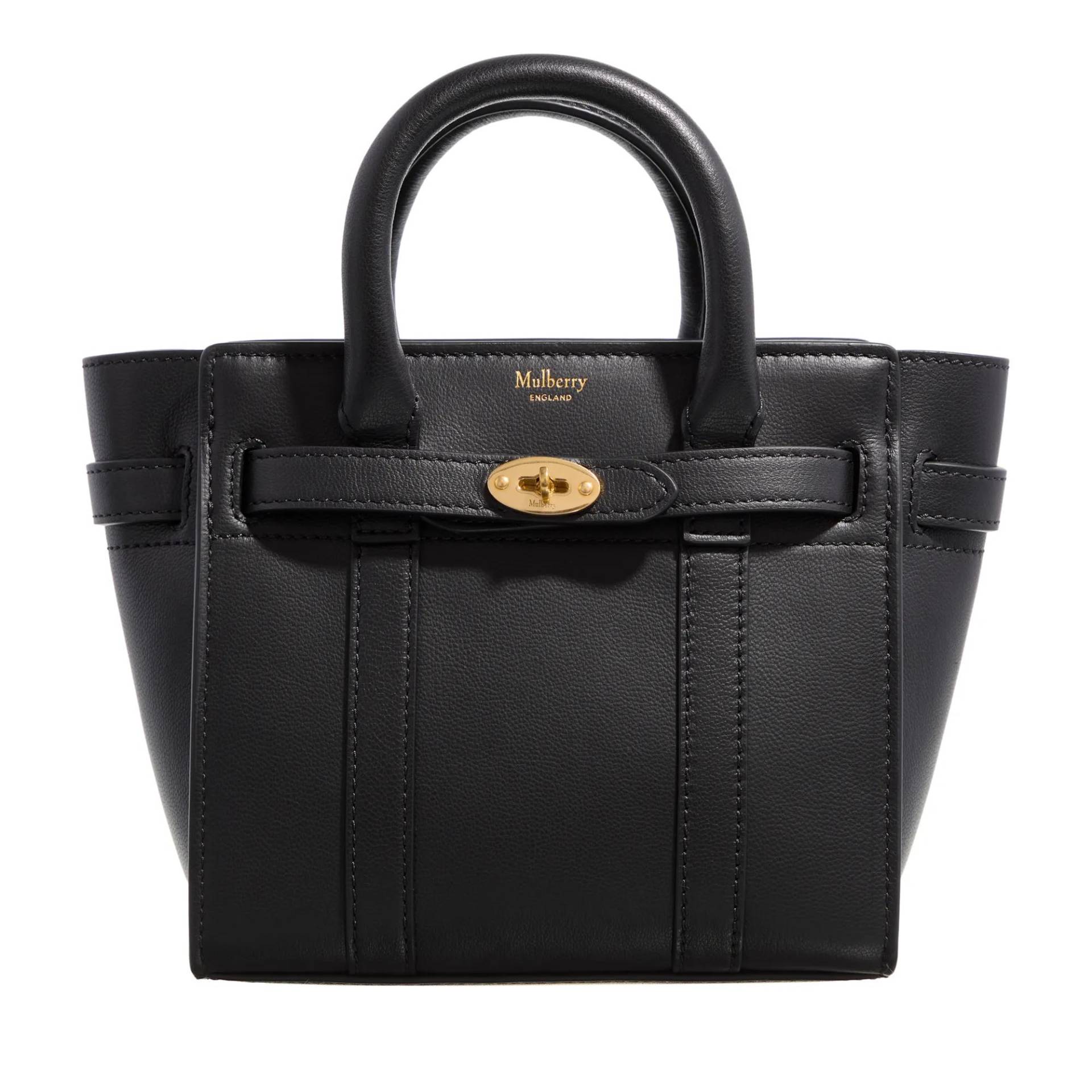 Mulberry Schultertasche - Micro Zipped Bayswater - Gr. unisize - in Schwarz - für Damen von Mulberry