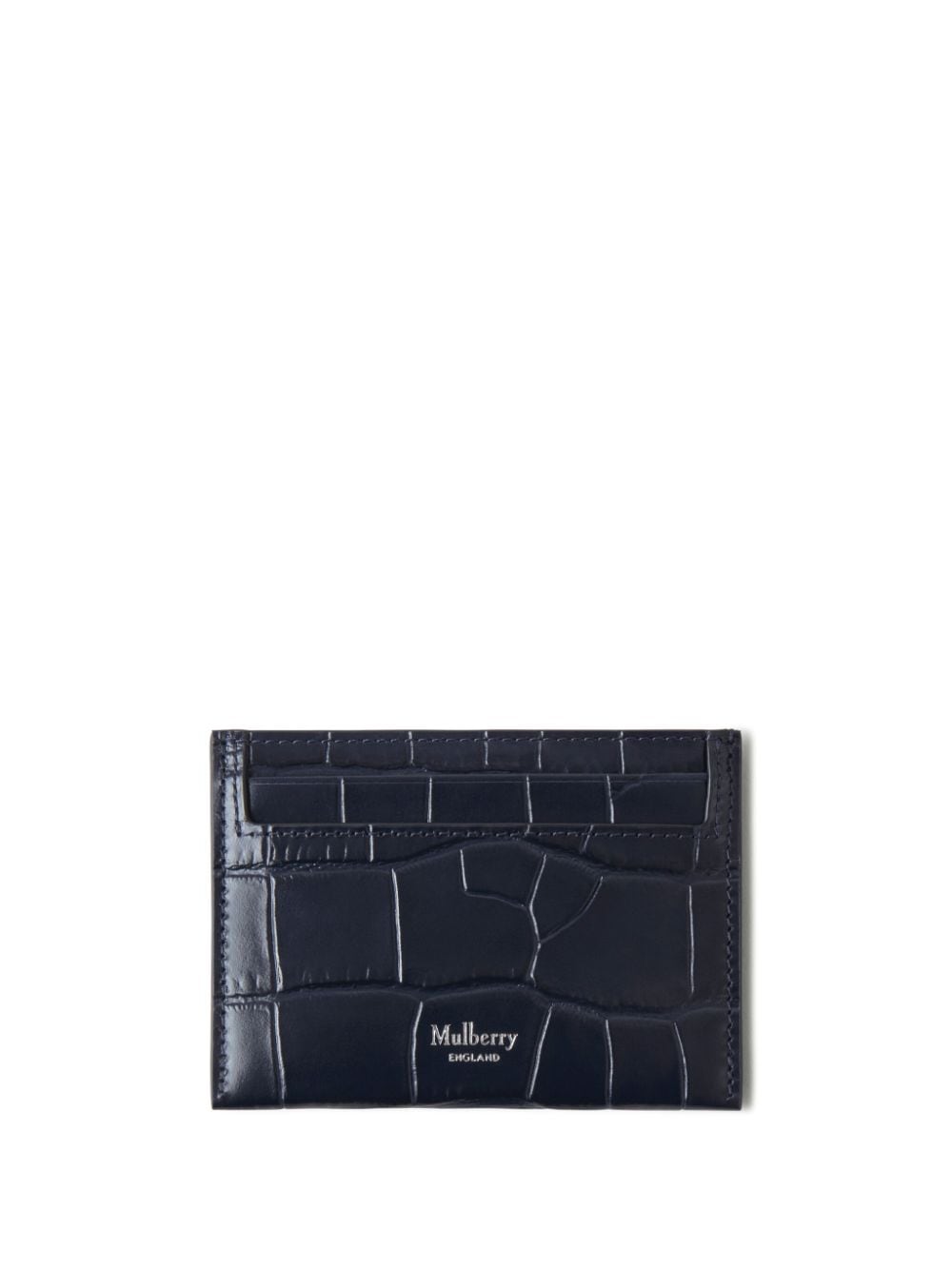 Mulberry crocodile-effect leather cardholder - Blue von Mulberry